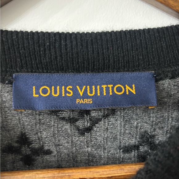 Louis Vuitton Black/Grey Monogram Crewneck Sweater - Picture 9 of 12